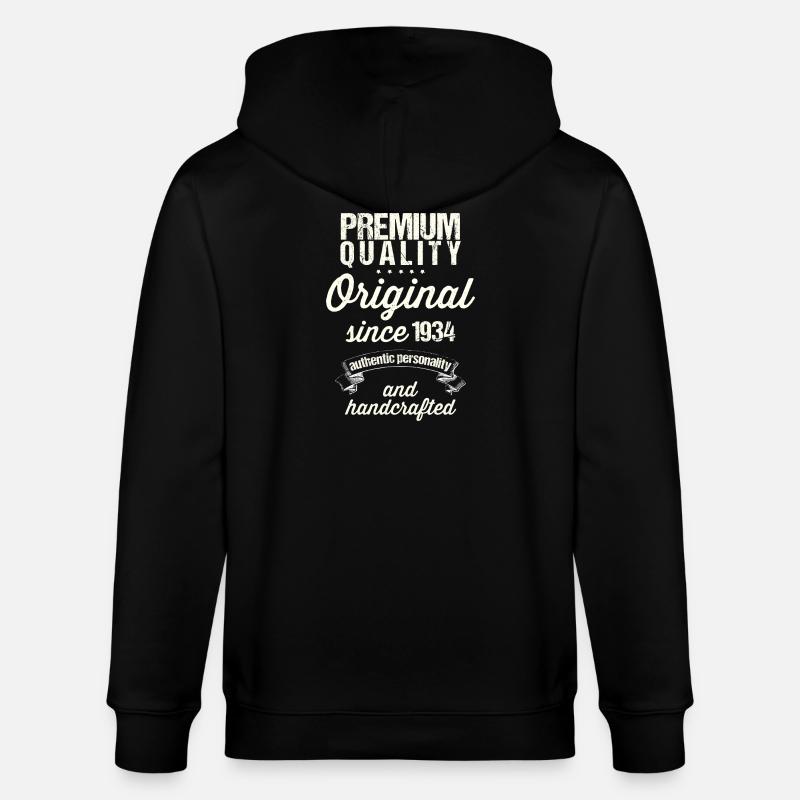 Année 1934 - Veste à capuche bio CULTIVATOR Stanley/Stella Unisexe - noir