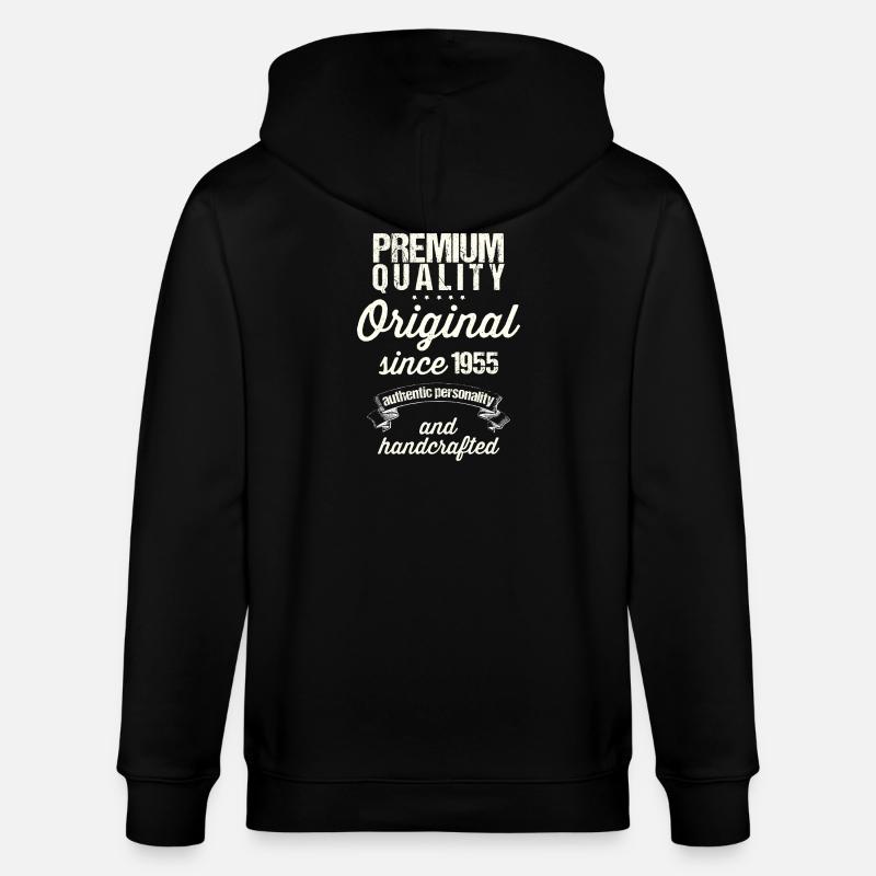 Né en 1955 - Veste à capuche bio CULTIVATOR Stanley/Stella Unisexe - noir