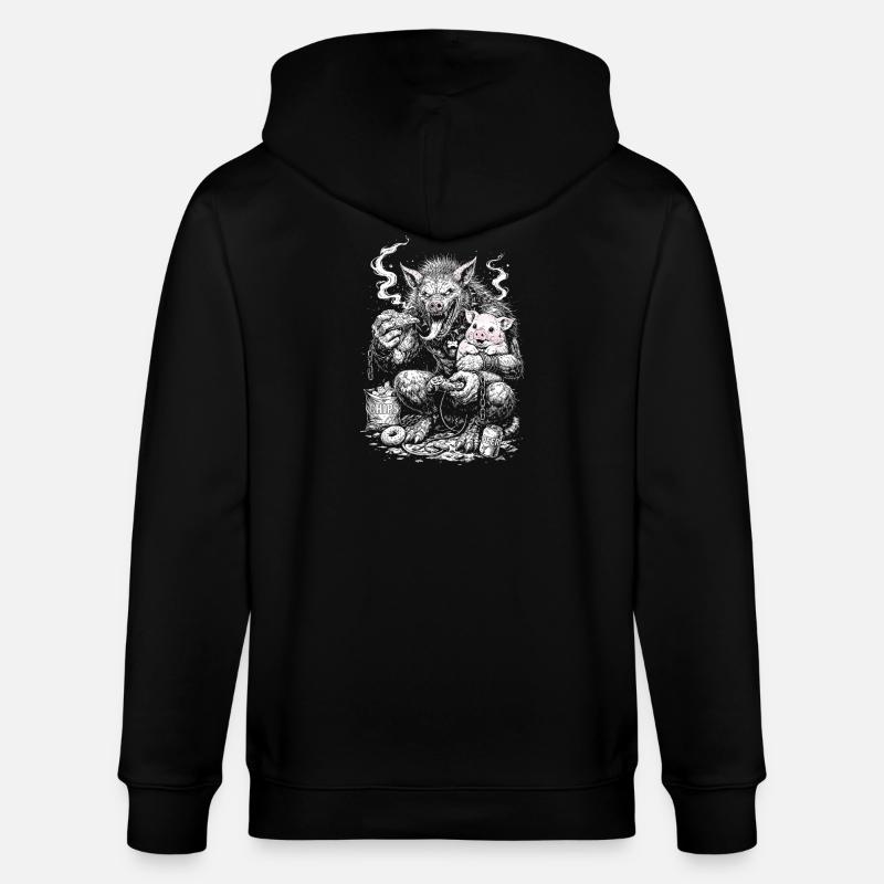 Patate de canapé intérieur - Veste à capuche bio CULTIVATOR Stanley/Stella Unisexe - noir