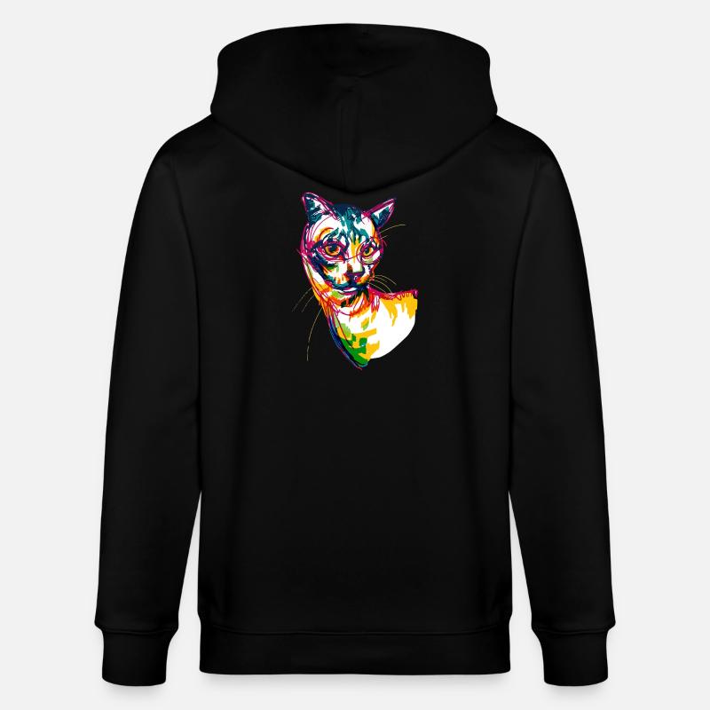 Neon Cat - Veste à capuche bio CULTIVATOR Stanley/Stella Unisexe - noir