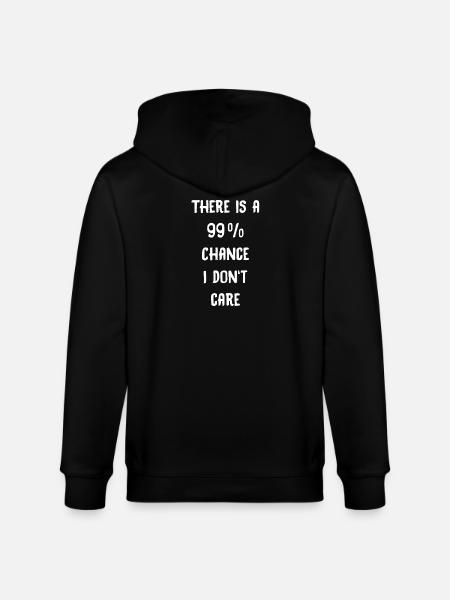 99 Prozent Egal Spruch - Stanley/Stella Unisex Bio-Kapuzenjacke CULTIVATOR  - Schwarz