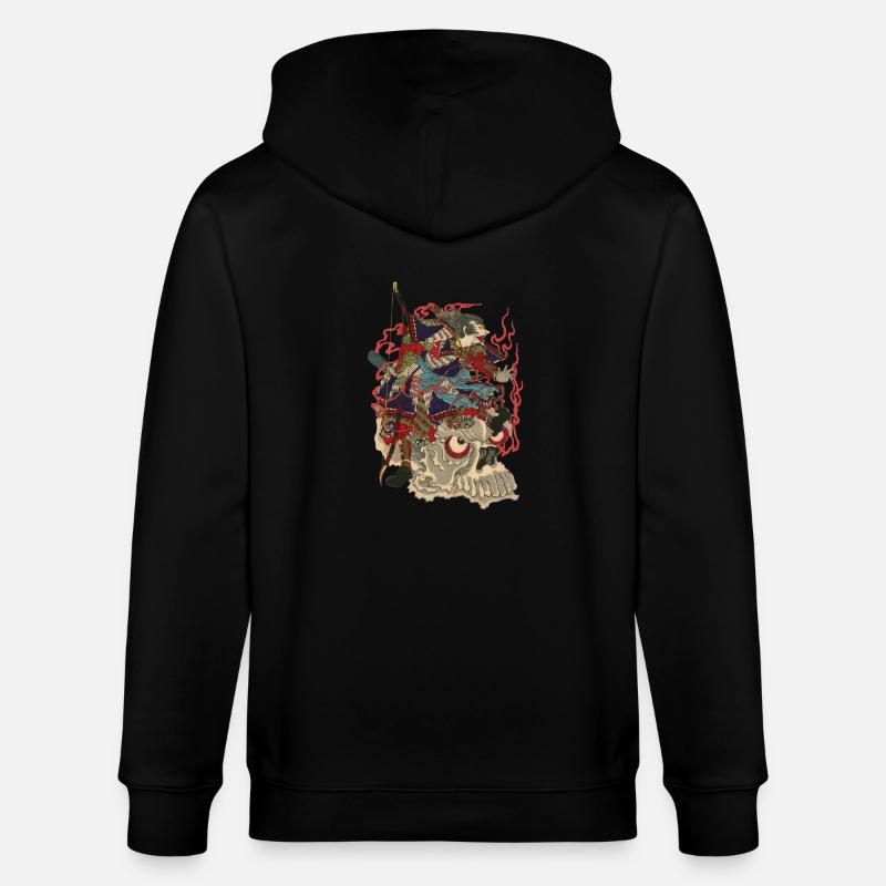 Skull Samurai - Veste à capuche bio CULTIVATOR Stanley/Stella Unisexe - noir