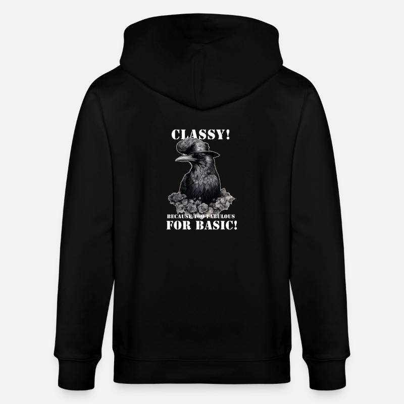 Corbeau steampunk - Veste à capuche bio CULTIVATOR Stanley/Stella Unisexe - noir