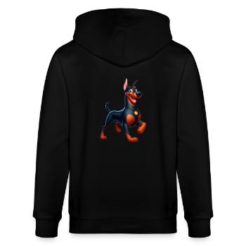 Doberman 4 - Stanley/Stella CULTIVATOR  Unisex Organic Hooded Jacket - black - Back - Anna (173cm)