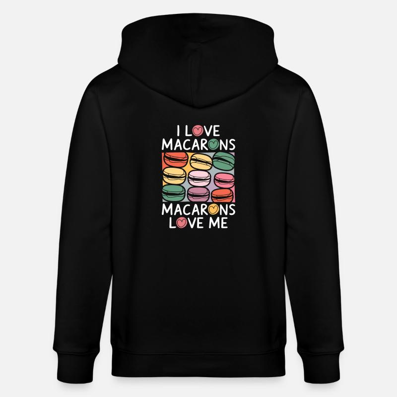 L’amour pour les macarons - Veste à capuche bio CULTIVATOR Stanley/Stella Unisexe - noir