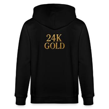 Abstract Gold Patterns for Fashion - Stanley/Stella CULTIVATOR  Unisex Organic Hooded Jacket - black - Back - Anna (173cm)