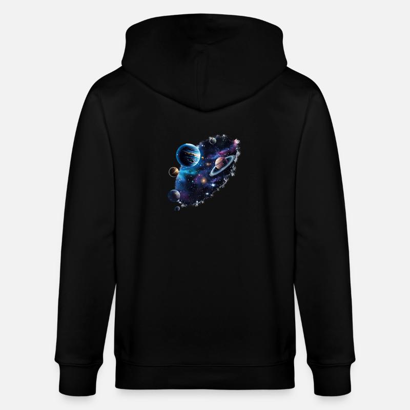 Atemberaubenden Bilder fremder Welten - Stanley/Stella Unisex Bio-Kapuzenjacke CULTIVATOR  - Schwarz