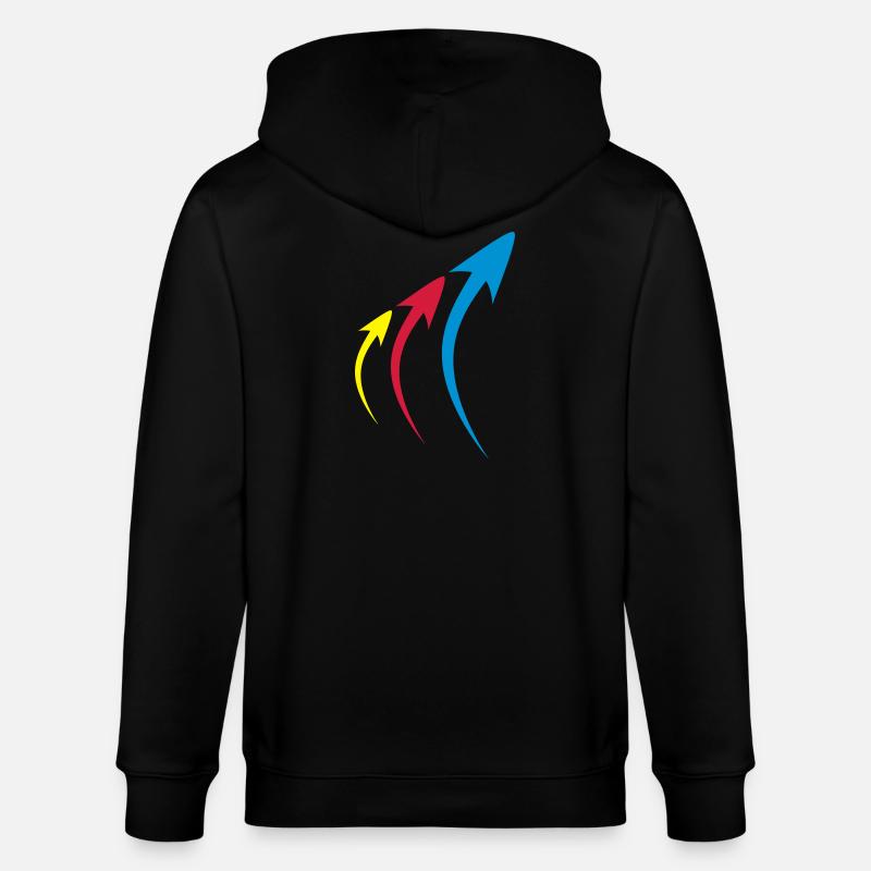 pfeile formen symbole - Stanley/Stella Unisex Bio-Kapuzenjacke CULTIVATOR  - Schwarz