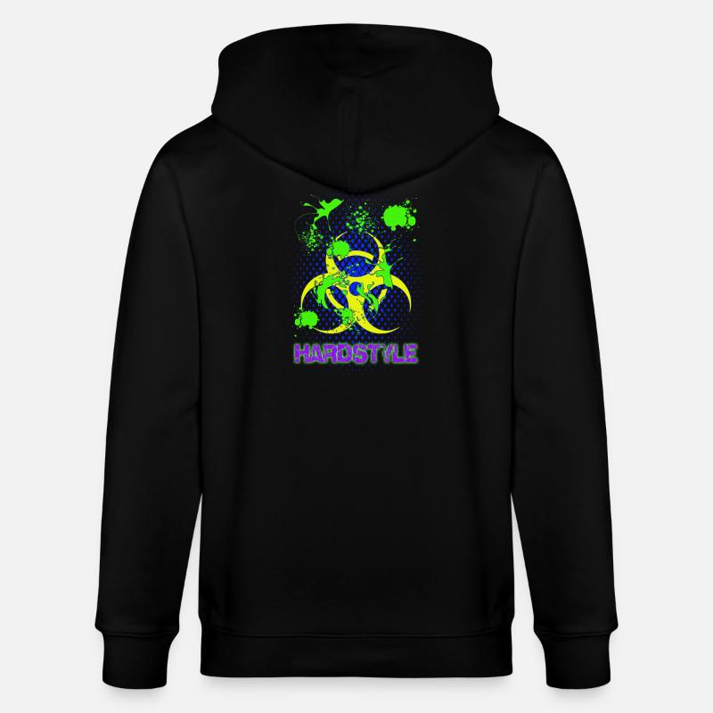 Splash Hardstyle Techno Trance House - Stanley/Stella Unisex Bio-Kapuzenjacke CULTIVATOR  - Schwarz