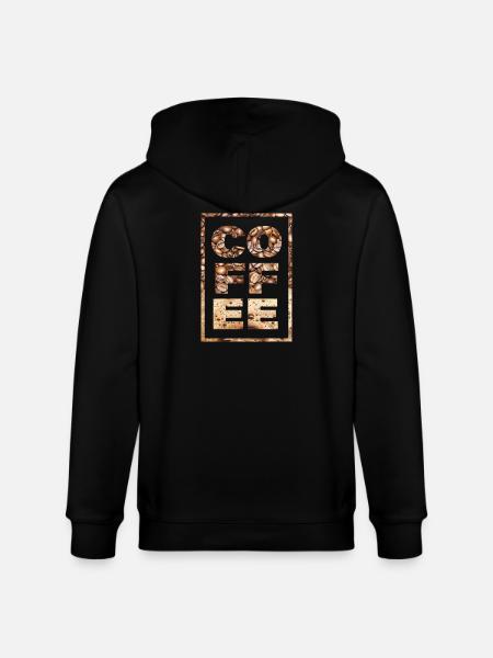 Kaffee Spruch Kaffeetrinker Kaffeebohnen Koffein - Stanley/Stella Unisex Bio-Kapuzenjacke CULTIVATOR  - Schwarz