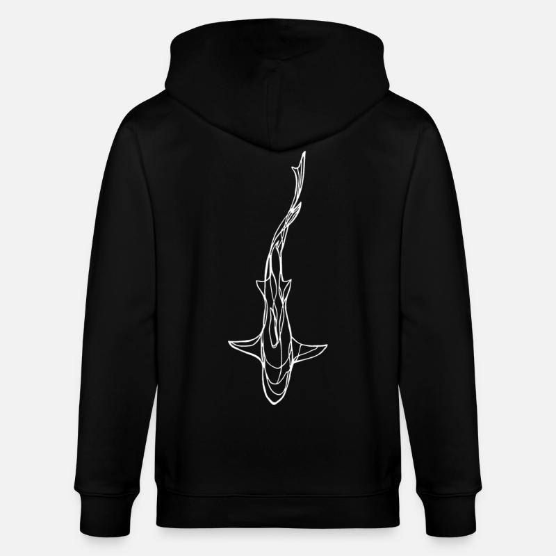 Silhouette de requin blanc - Veste à capuche bio CULTIVATOR Stanley/Stella Unisexe - noir