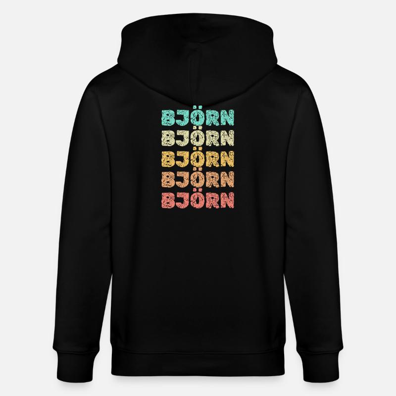 Cadeau pour Bjoern - Veste à capuche bio CULTIVATOR Stanley/Stella Unisexe - noir