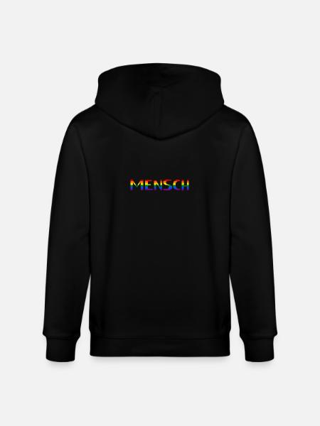 Mensch Regenbogenflagge - Stanley/Stella Unisex Bio-Kapuzenjacke CULTIVATOR  - Schwarz