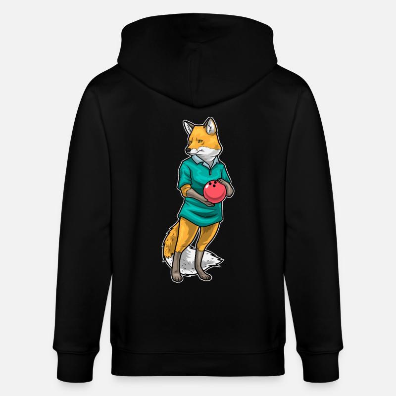 Fuchs Bowling Bowlingkugel - Stanley/Stella Unisex Bio-Kapuzenjacke CULTIVATOR  - Schwarz