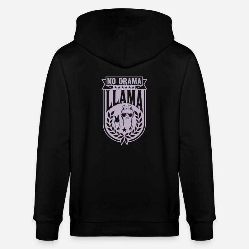 Drôle pas de drame Lama - Veste à capuche bio CULTIVATOR Stanley/Stella Unisexe - noir