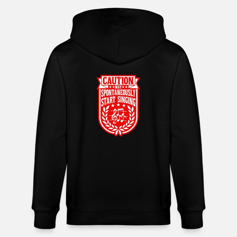 may spontaneously start singing - Stanley/Stella Unisex Bio-Kapuzenjacke CULTIVATOR  - Schwarz
