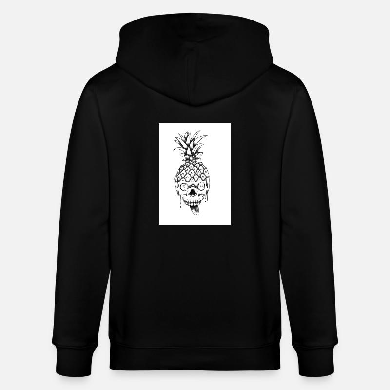 Crazy Pineapple - Stanley/Stella Unisex Bio-Kapuzenjacke CULTIVATOR  - Schwarz