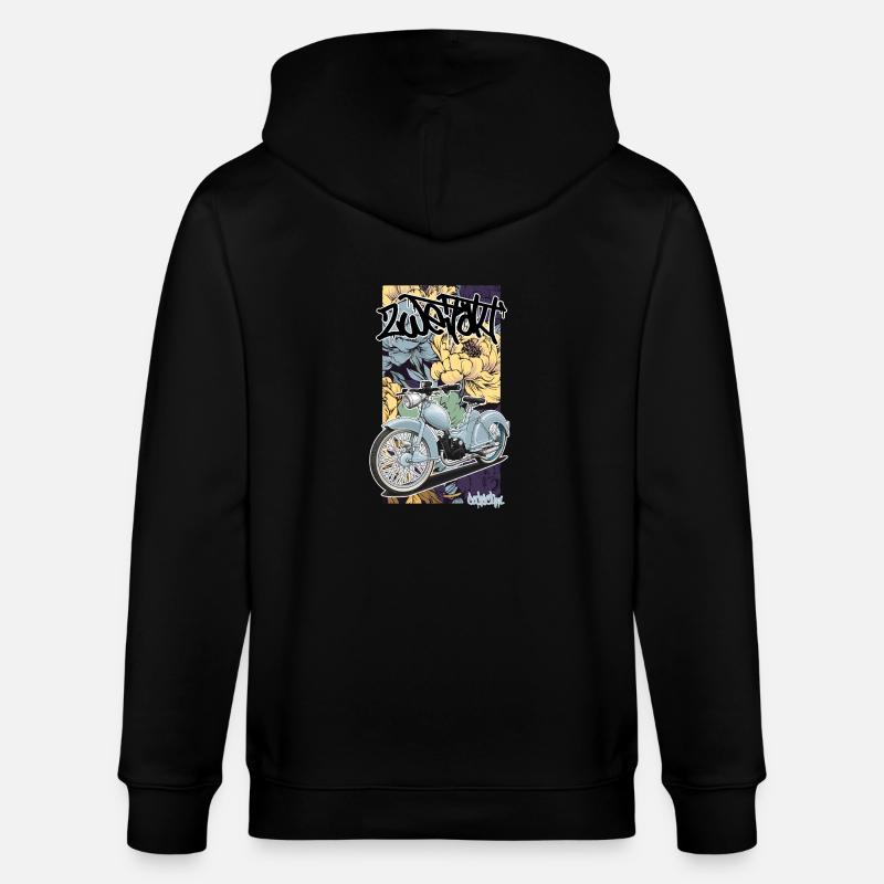 SR 2 (hellblau) // Illustration - Stanley/Stella Unisex Bio-Kapuzenjacke CULTIVATOR  - Schwarz