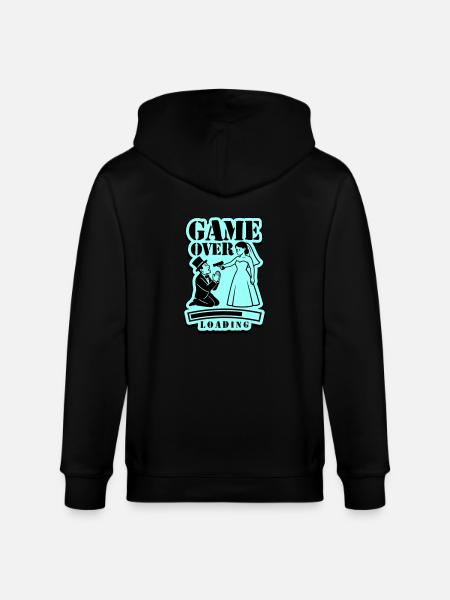 Wedding Game Over Loading - Stanley/Stella CULTIVATOR  Unisex Organic Hooded Jacket - black