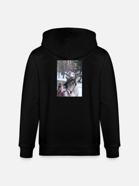 Reindeer - Stanley/Stella CULTIVATOR  Unisex Organic Hooded Jacket - black