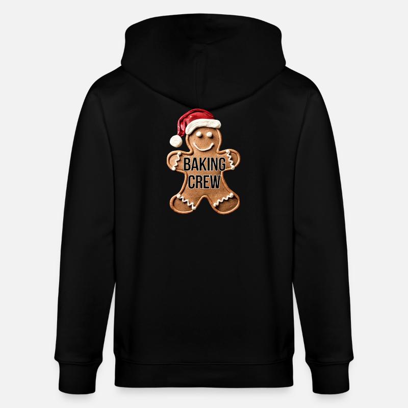 Baking Crew Lebkuchenmann Weihnachten backen - Stanley/Stella Unisex Bio-Kapuzenjacke CULTIVATOR  - Schwarz