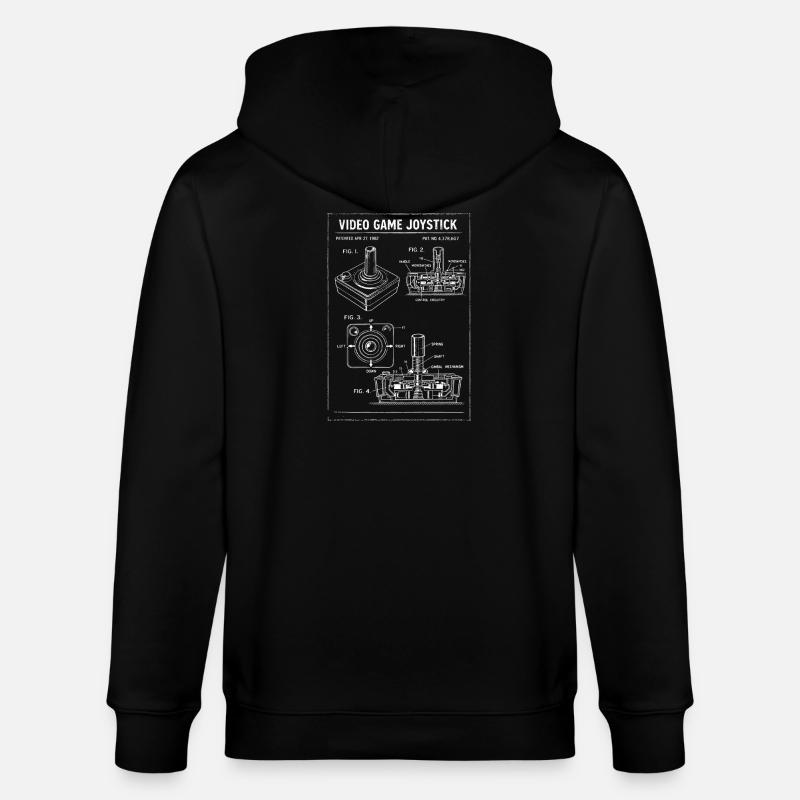 Plan rétro du joystick - Veste à capuche bio CULTIVATOR Stanley/Stella Unisexe - noir