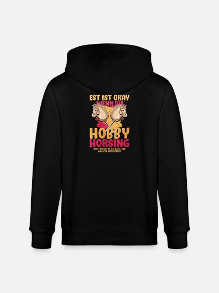 Hobby Horsing Duo Pop Art - Stanley/Stella CULTIVATOR  Unisex Organic Hooded Jacket - black