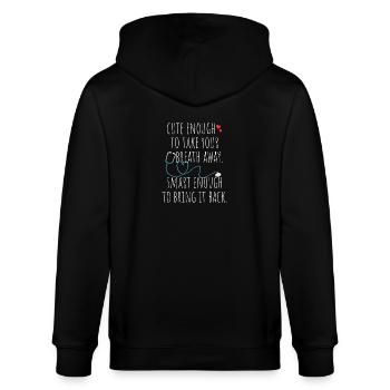 Cute Enough To Take Your Breath Away Arzt Ärztin - Stanley/Stella Unisex Bio-Kapuzenjacke CULTIVATOR  - Schwarz - Hinten - Anna (173cm)