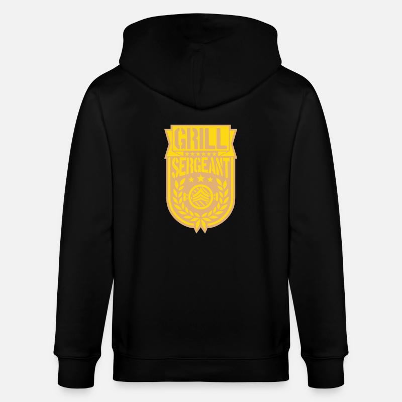 Grill Sergeant cool Lorbeerkranz - Stanley/Stella Unisex Bio-Kapuzenjacke CULTIVATOR  - Schwarz