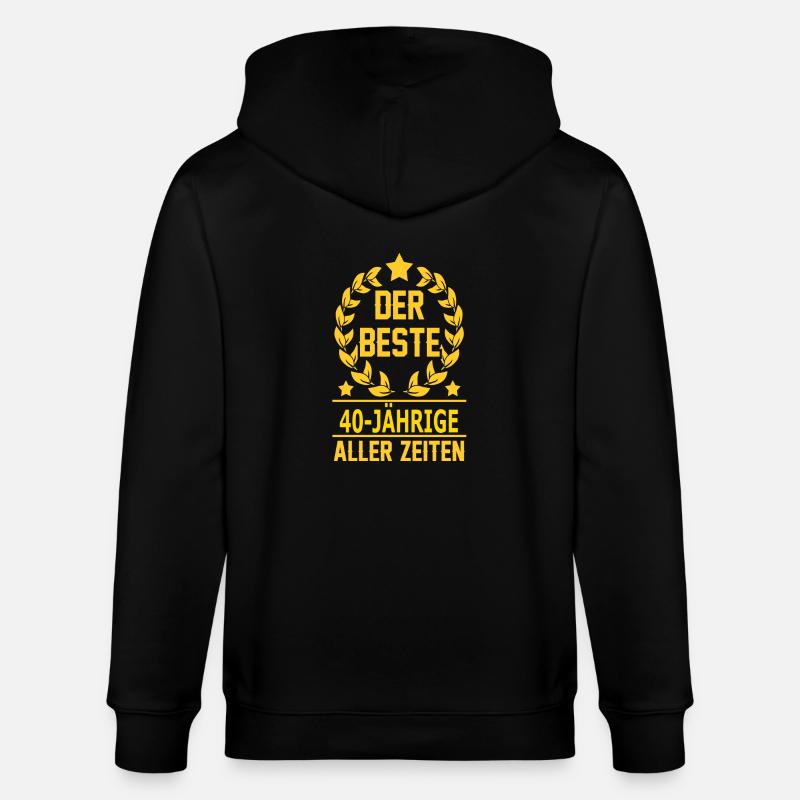 40-JÄHRIGE - Stanley/Stella Unisex Bio-Kapuzenjacke CULTIVATOR  - Schwarz