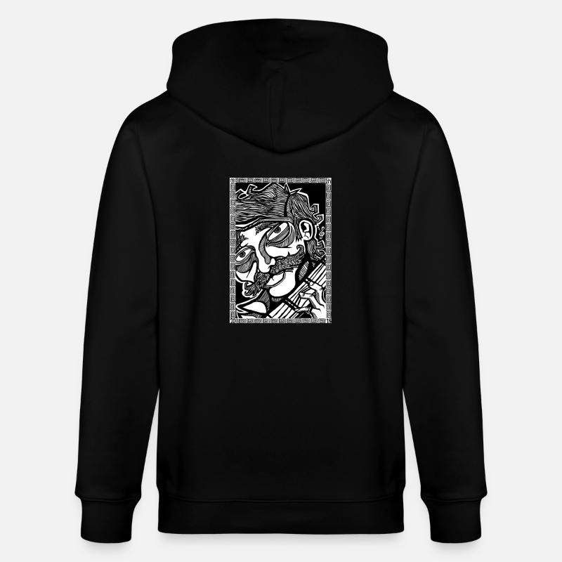 musique moustache - Veste à capuche bio CULTIVATOR Stanley/Stella Unisexe - noir