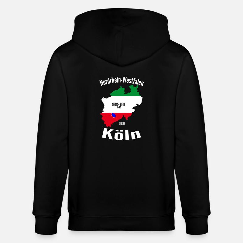 NRW Köln - Stanley/Stella Unisex Bio-Kapuzenjacke CULTIVATOR - Schwarz