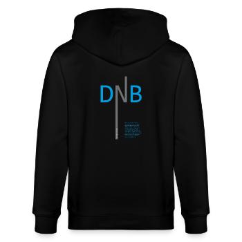 Drum and Bass DNB - Stanley/Stella Unisex Bio-Kapuzenjacke CULTIVATOR  - Schwarz - Hinten - Anna (173cm)