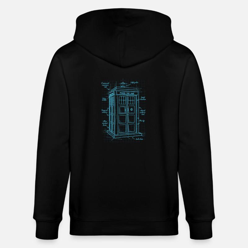 Time machine plan - Veste à capuche bio CULTIVATOR Stanley/Stella Unisexe - noir