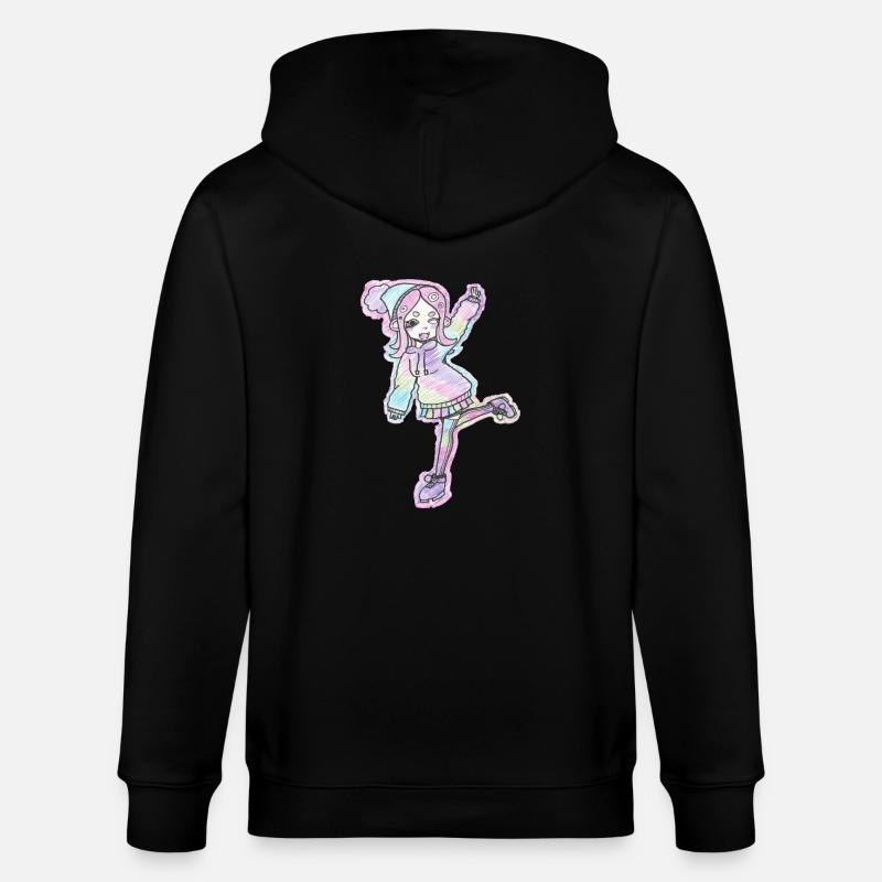 Inkling Mädchen | Pink | Splatoon - Stanley/Stella Unisex Bio-Kapuzenjacke CULTIVATOR  - Schwarz