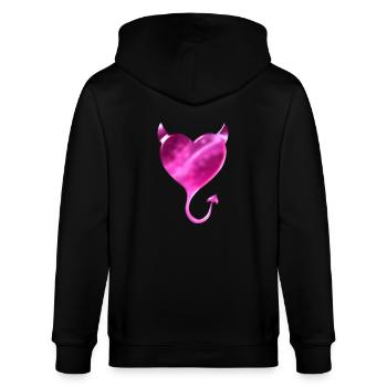 Cœur du diable rose - Veste à capuche bio CULTIVATOR Stanley/Stella Unisexe - noir - Dos - Anna (173cm)
