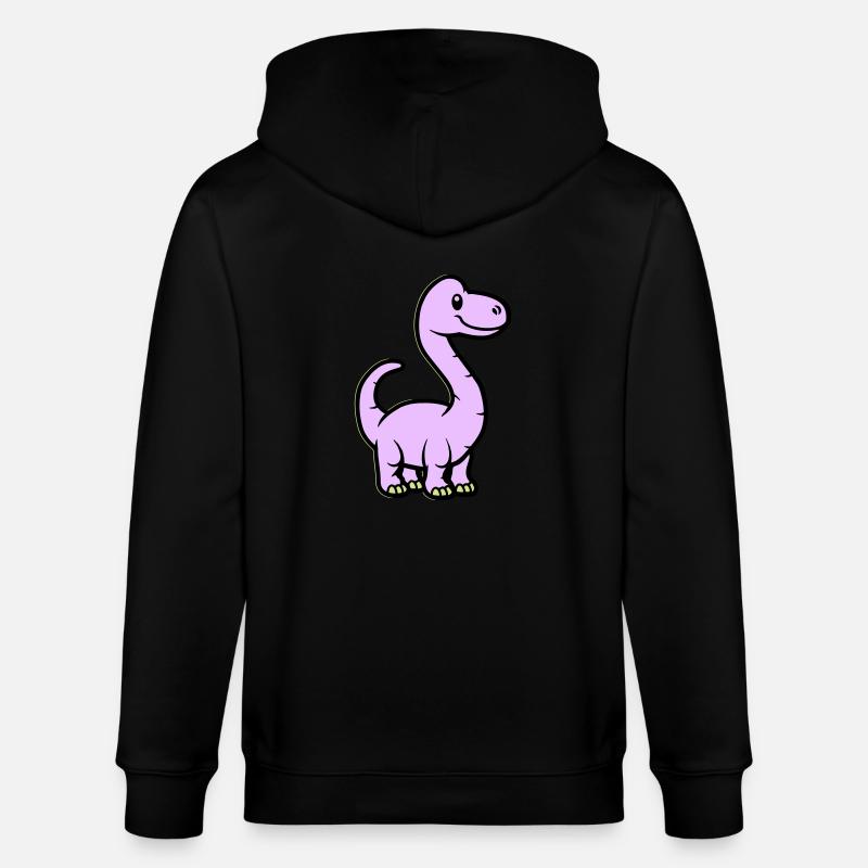 Dinosaurier Brontosaurus Comic - Stanley/Stella Unisex Bio-Kapuzenjacke CULTIVATOR  - Schwarz