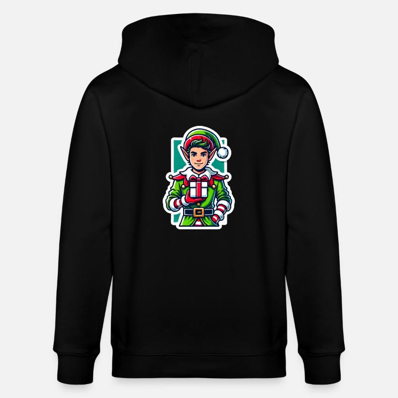 Weihnachtself - Stanley/Stella Unisex Bio-Kapuzenjacke CULTIVATOR - Schwarz