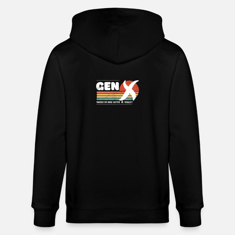 Gen X sunset - Blanc - Veste à capuche bio CULTIVATOR Stanley/Stella Unisexe - noir