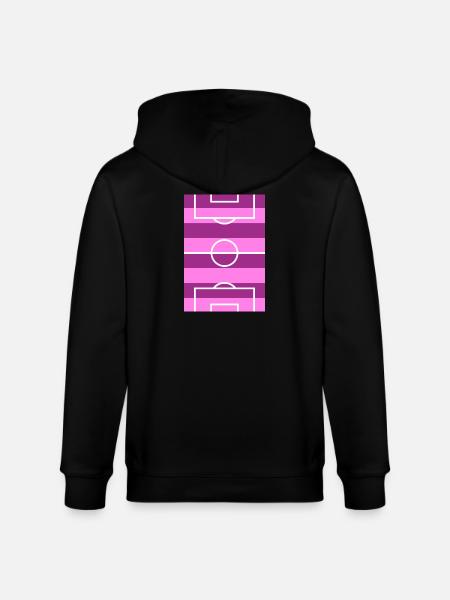 Soccer field pink - Stanley/Stella CULTIVATOR Unisex Organic Hooded Jacket - black