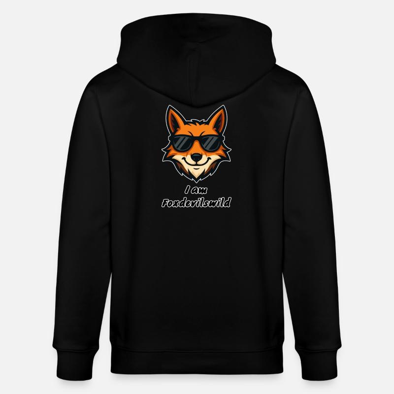 Foxdevilswild - I am Foxdevilswild - be cool - Stanley/Stella Unisex Bio-Kapuzenjacke CULTIVATOR - Schwarz