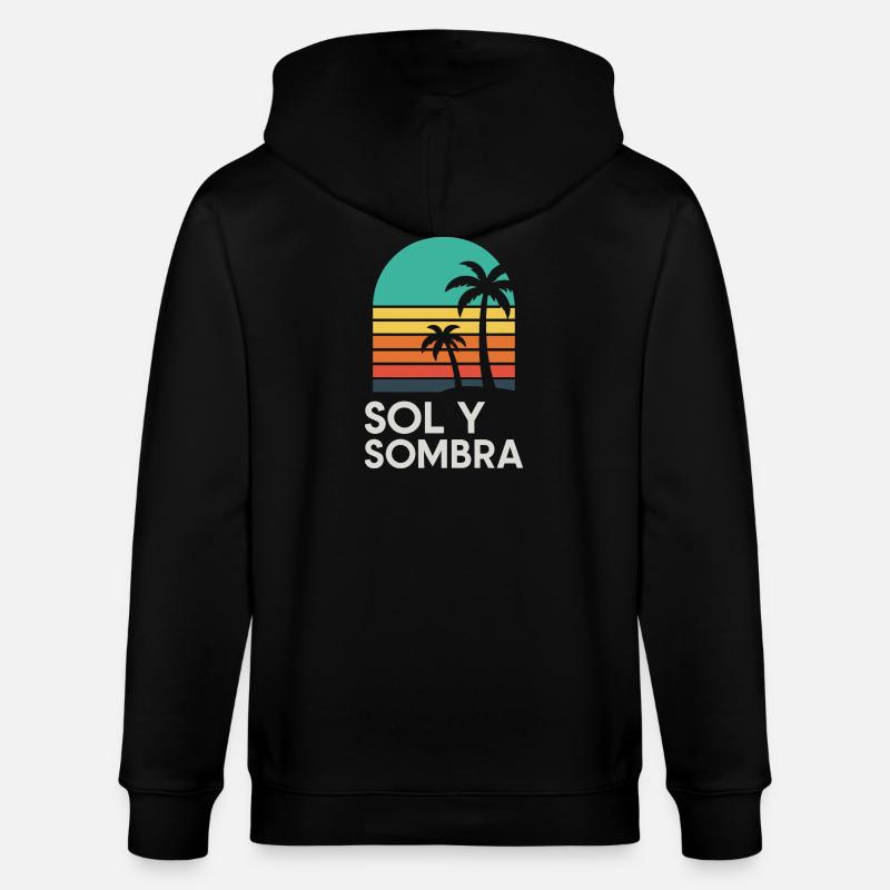 Boden und Schatten Sunset Palm - Stanley/Stella Unisex Bio-Kapuzenjacke CULTIVATOR  - Schwarz