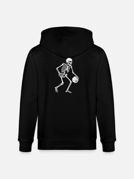 Skeleton Dribbler Basketball - Stanley/Stella CULTIVATOR Unisex Organic Hooded Jacket - black