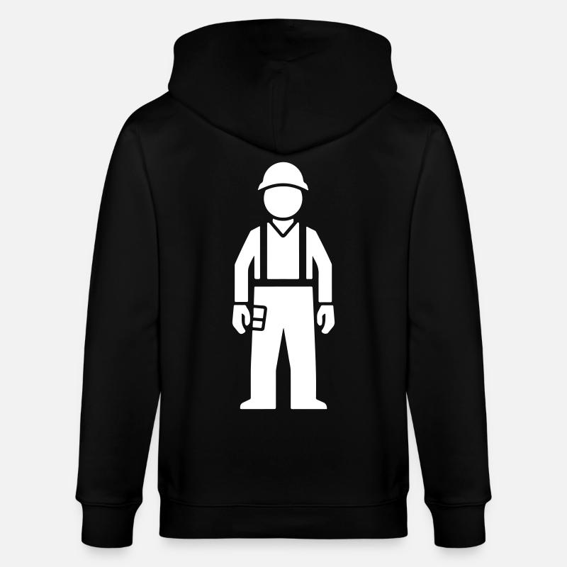 Icône d’ouvrier de la construction - Veste à capuche bio CULTIVATOR Stanley/Stella Unisexe - noir