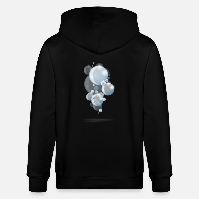 Soap bubbles (Blue Edition) - Stanley/Stella CULTIVATOR  Unisex Organic Hooded Jacket - black