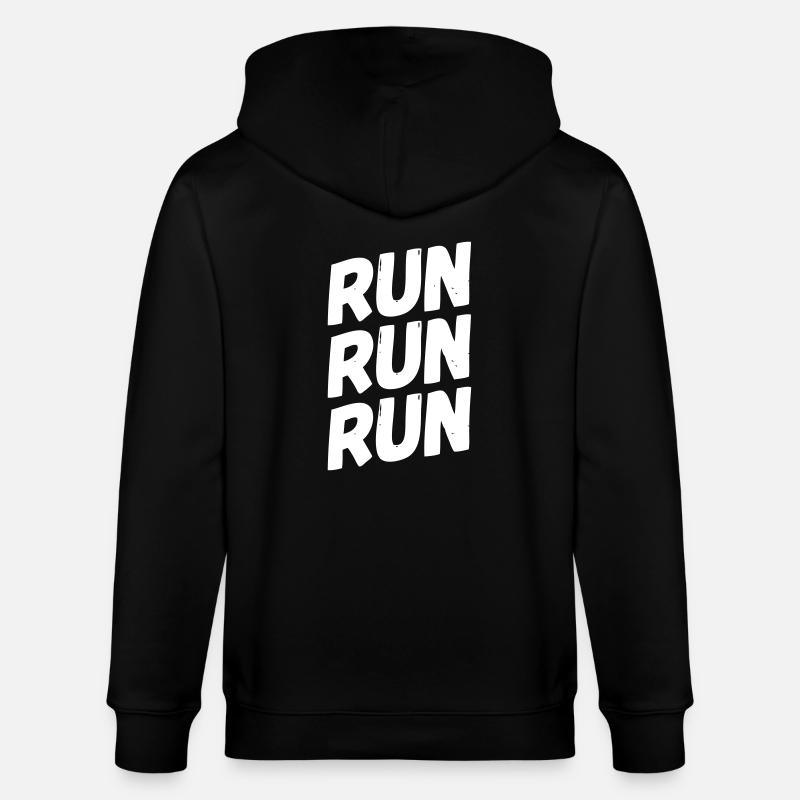 run run run - Stanley/Stella Unisex Bio-Kapuzenjacke CULTIVATOR  - Schwarz