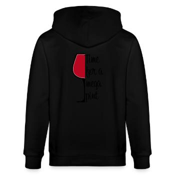 Zeit für ein Mega Pint - Stanley/Stella Unisex Bio-Kapuzenjacke CULTIVATOR  - Schwarz - Hinten - Anna (173cm)