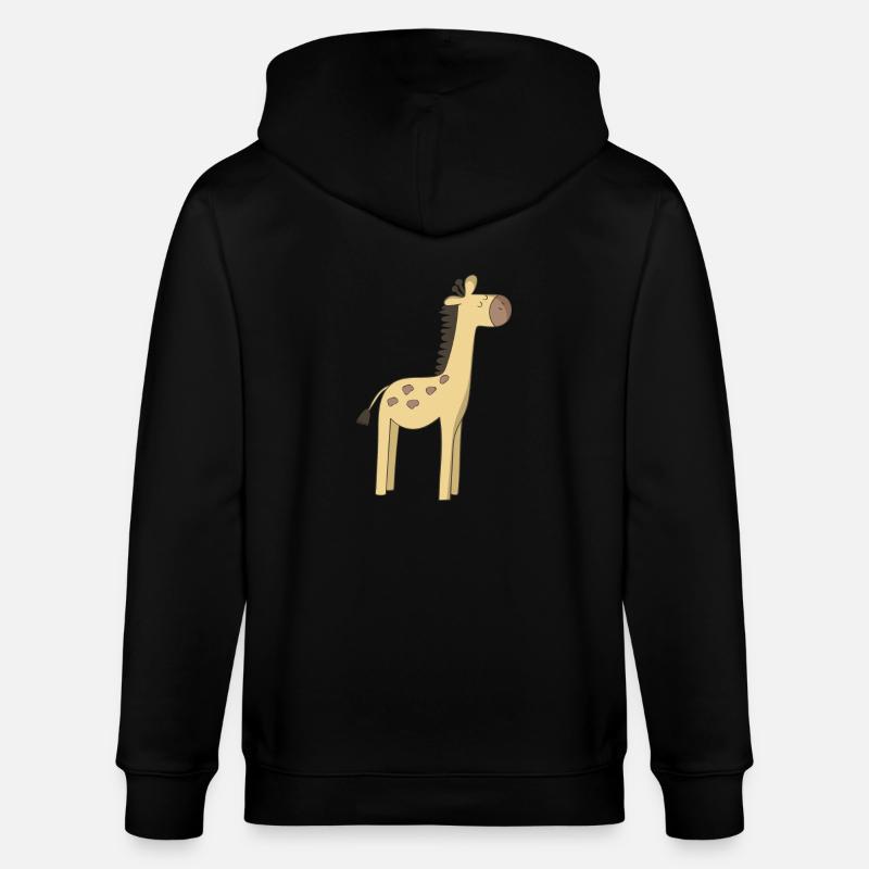 Giraffe - Stanley/Stella Unisex Bio-Kapuzenjacke CULTIVATOR  - Schwarz