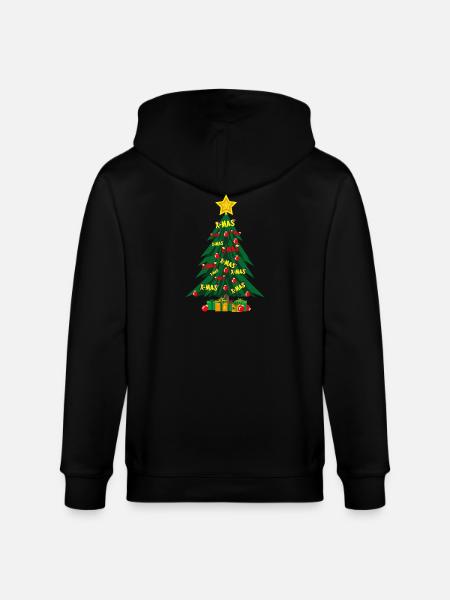 Juletræ med en masse kærlighed og stjerne. - Stanley/Stella økologisk unisex-hættejakke CULTIVATOR  - sort