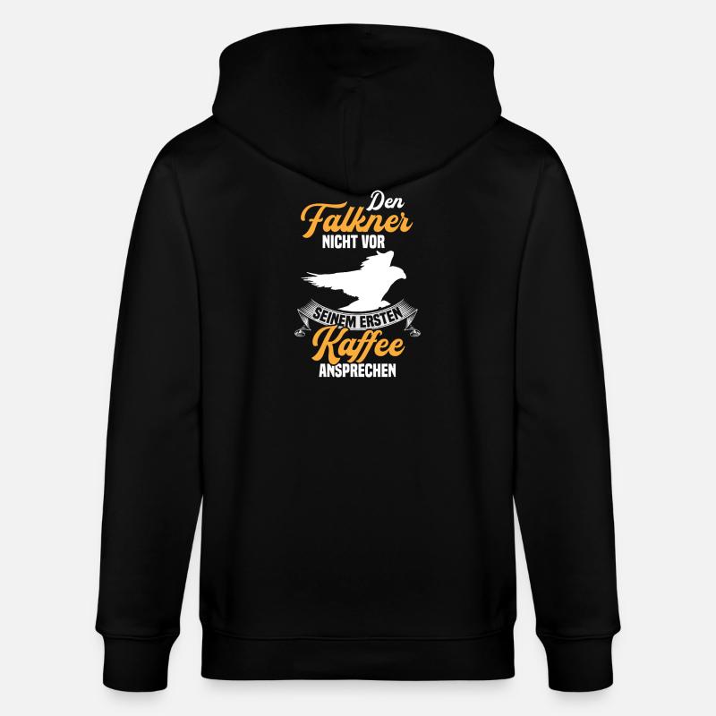 Falkner ansprechen Beizjagd Falknerei - Stanley/Stella Unisex Bio-Kapuzenjacke CULTIVATOR  - Schwarz